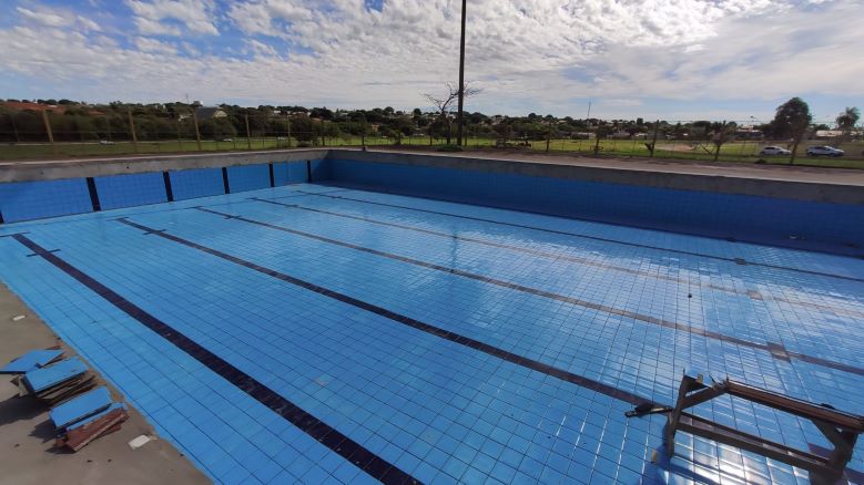 Piscina do Parque Ayrton Senna em manutenção 