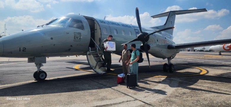 Transporte de órgão realizado com apoio da Força Aérea Brasileira 