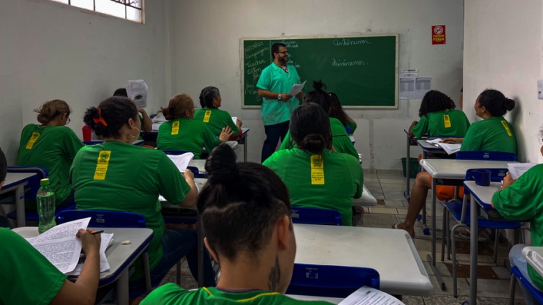 Sala de aula do Estabelecimento Penal Feminino Irmã Zorzi