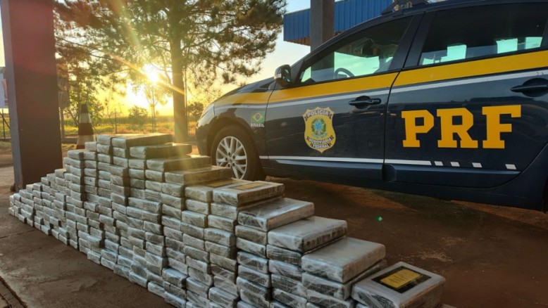 Apreensões de tabletes de maconha feitos pela Polícia Rodoviária Federal (PRF) em Mato Grosso do Sul