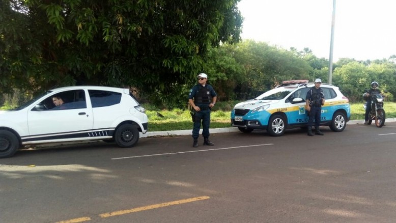 Polícia Militar de Trânsito em uma fiscalização